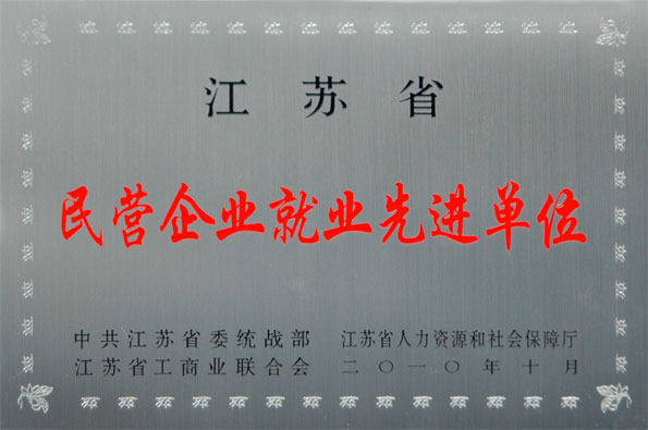 8188cc威尼斯集团再次被评为江苏省“民营企业就业先进单位”与“民营企业纳税大户”