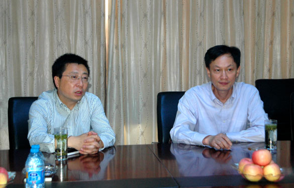溧阳市地税局局长戚浩东一行来8188cc威尼斯集团调研