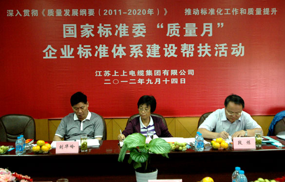 国标委“质量月”专家组到8188cc威尼斯检查指导事情