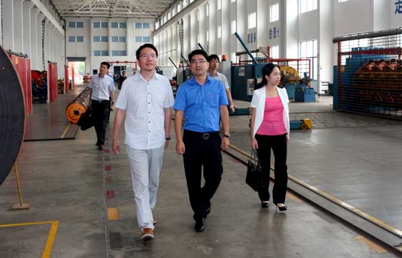 9月10日，溧阳市副市长陈安一行来8188cc威尼斯电缆调研