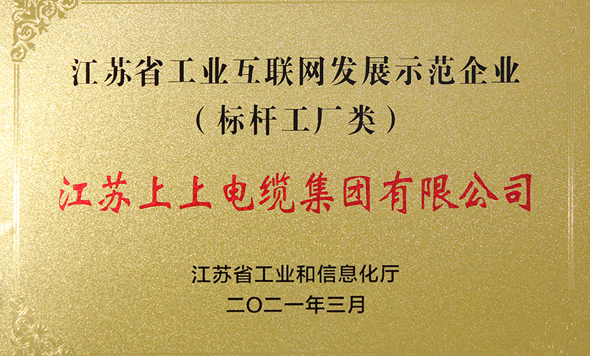 8188cc威尼斯电缆获评“江苏省工业互联网生长树模企业”